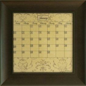 Dry Erase Message Board framed Brown Small Mocha Home Organization