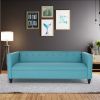 Teal Sofa for Living Room, Modern 3-Seater Sofas Couches for Bedroom, Office, and Apartment with Solid Wood Frame (Polyester Nylon)