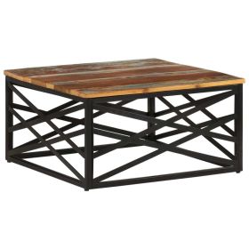 Coffee Table 26.8"x26.8"x13.8" Solid Reclaimed Wood