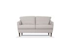 Helena Loveseat; Pearl Gray Leather