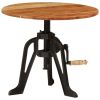 Side Table 23.6"x(16.5"-24.4") Solid Wood Acacia and Cast Iron