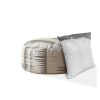 Indoor BANDELIER Blue/Taupe/Camel Tan Round Zipper Pouf - Cover Only - 24in dia x 20in tall