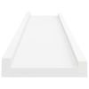 Picture Frame Ledge Shelves 2 pcs White 23.6"x3.5"x1.2" MDF