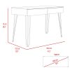Mumbai Writing Desk, Four Legs, Two Drawers -Smokey Oak