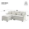 [VIDEO provided][New]95*66"Oversized Luxury Sectional Sofa with Bentwood Armrests,4 seat Upholstered Indoor Furniture with Double Cushions,L Shape Cou