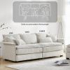 [VIDEO provided][New]95*66"Oversized Luxury Sectional Sofa with Bentwood Armrests,4 seat Upholstered Indoor Furniture with Double Cushions,L Shape Cou