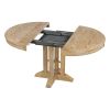 TREXM Farmhouse Dining Table Extendable Round Table for Kitchen, Dining Room(Natural Wood Wash)