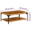 Coffee Table with Shelf 39.4"x23.6"x13.8" Solid Reclaimed Wood