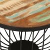 Coffee Table √ò19.7"x13.8" Solid Wood Reclaimed and Steel