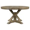 TREXM Retro Functional Extendable Dining Table with a 12" Leaf for Dining Room and Living Room (Natural Wood Wash)