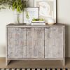 Accent Cabinet Farmhouse Style 3 Door Wooden Cabinet Sideboard Buffet Server Cabinet Storage Cabinet, for Living Room, Entryway, Hallway, Office, Kitc