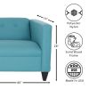 Teal Sofa for Living Room, Modern 3-Seater Sofas Couches for Bedroom, Office, and Apartment with Solid Wood Frame (Polyester Nylon)