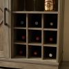 Farmhouse Coffee Bar Cabinet Bar Cabinet with Wine Rack Barn Door Buffet Sideboard Cabinet with Drawer, Adjustable Storage Shelves, Living Room, Dinin