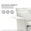 [VIDEO provided][New]95*66"Oversized Luxury Sectional Sofa with Bentwood Armrests,4 seat Upholstered Indoor Furniture with Double Cushions,L Shape Cou