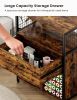 Craft Organization and Storage Cabinet Compatible with Cricut Machines, Crafting Cabinet with Drawer & 25 Vinyl Roll Holder, Craft Table Desk Workstat