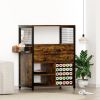 Craft Organization and Storage Cabinet Compatible with Cricut Machines, Crafting Cabinet with Drawer & 25 Vinyl Roll Holder, Craft Table Desk Workstat