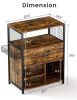 Craft Organization and Storage Cabinet Compatible with Cricut Machines, Crafting Cabinet with Drawer & 25 Vinyl Roll Holder, Craft Table Desk Workstat