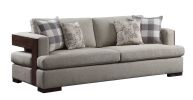 Niamey Sofa w/4 Pillows; Fabric & Walnut YJ