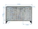 Accent Cabinet Farmhouse Style 3 Door Wooden Cabinet Sideboard Buffet Server Cabinet Storage Cabinet, for Living Room, Entryway, Hallway, Office, Kitc