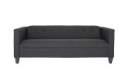 Bennet Black Sofa for Living Room, Modern 3-Seater Sofas Couches for Bedroom, Office, and Apartment with Solid Wood Frame (Polyester Nylon)