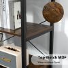 Industrial Bookcase with File Cabinet Drawers, 62.7 in Tall Bookshelf 4 Tier, Freestanding Storage Home Office Cabinet Organizer, Rustic Home Decor, V