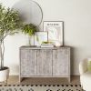 Accent Cabinet Farmhouse Style 3 Door Wooden Cabinet Sideboard Buffet Server Cabinet Storage Cabinet, for Living Room, Entryway, Hallway, Office, Kitc