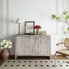 Accent Cabinet Farmhouse Style 3 Door Wooden Cabinet Sideboard Buffet Server Cabinet Storage Cabinet, for Living Room, Entryway, Hallway, Office, Kitc