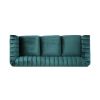 Luxurious Teal Velvet Plush 3-Seater Sofa, Stylish and Comfortable Addition to Modern Living Rooms, Soft and Durable Upholstery for Enhanced Relaxatio