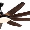 YUHAO 71 in.Outdoor/Indoor Modern Farmhouse Ceiling Fan with Remote Control and Windmill DC Motor Integrated LED