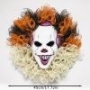 1pc, High Quality Halloween Clown Horror Wreath Family Holiday Door Wreath Decoration Halloween Decor Wall Decor Indoor Decor Door Decor