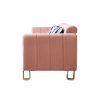 Modern Velvet Sofa 85.04 inch for Living Room Blush Pink Color