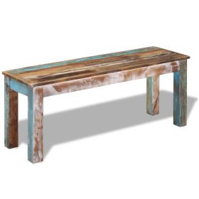 Bench Solid Reclaimed Wood 43.3"x13.8"x17.7" (Color: Multicolour)