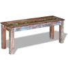 Bench Solid Reclaimed Wood 43.3"x13.8"x17.7"