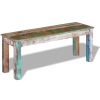 Bench Solid Reclaimed Wood 43.3"x13.8"x17.7"