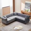 83.5-Inch Oversized Corner Sofa, L-Shaped Sectional Couch, 5-Seater Corner Sofas with 3 Pillows for Living Room, Bedroom, Apartment, Office