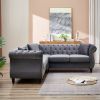 83.5-Inch Oversized Corner Sofa, L-Shaped Sectional Couch, 5-Seater Corner Sofas with 3 Pillows for Living Room, Bedroom, Apartment, Office