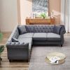 83.5-Inch Oversized Corner Sofa, L-Shaped Sectional Couch, 5-Seater Corner Sofas with 3 Pillows for Living Room, Bedroom, Apartment, Office