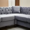 83.5-Inch Oversized Corner Sofa, L-Shaped Sectional Couch, 5-Seater Corner Sofas with 3 Pillows for Living Room, Bedroom, Apartment, Office